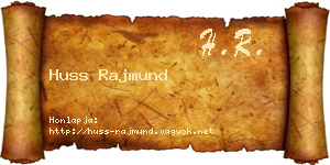 Huss Rajmund névjegykártya